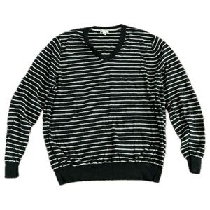 MERONA Striped Sweater Size XL Navy Blue White